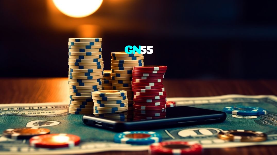 GN55 casino presented on mobile device in Pakistan with slots and live games